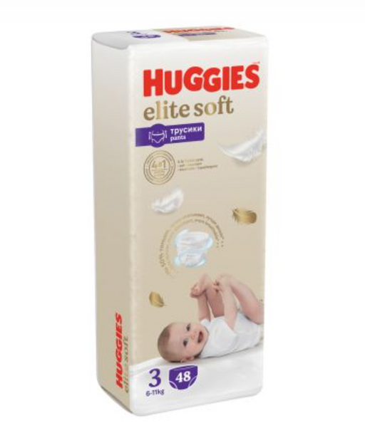Huggies Elite Soft Подгузники-трусики, р. 3, 6-11 кг, 48 шт.