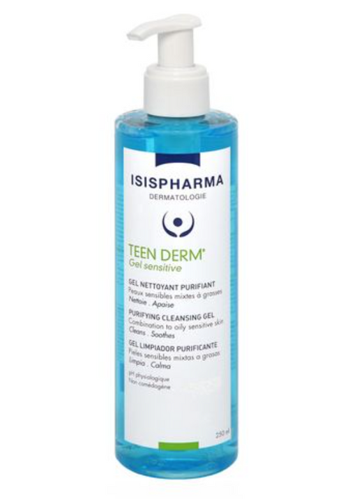 Isispharma Sensitive Teen Derm Гель для умывания, гель для умывания, для чувствительной, склонной к воспалению кожи, 250 мл, 1 шт.
